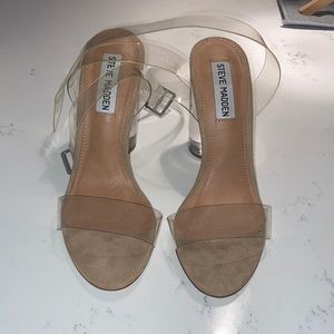 Steve Madden Clear Strappy Heels